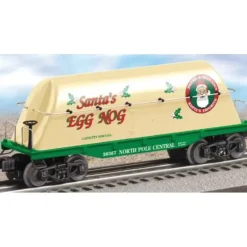 Trains*Lionel 6-26367 O Gauge Santa Egg Nog Flatcar w/Container - Model Train Junction: Quality Parts and Art Supplies