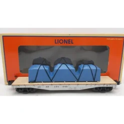 Trains*Lionel 6-27543 O Gauge Santa Fe 40' Flatcar with Covered Loads - Model Train Junction: Quality Parts and Art Supplies