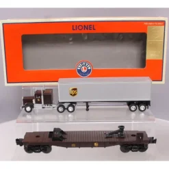 Trains*Lionel 6-39475 O Gauge UPS Flatcar with Tractor and Trailer - Model Train Junction: Quality Parts and Art Supplies
