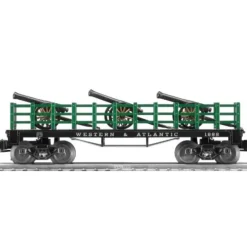Trains*Lionel 6-39480 O Gauge Western & Atlantic Flatcar with Cannon Load #1888 - Model Train Junction: Quality Parts and Art Supplies