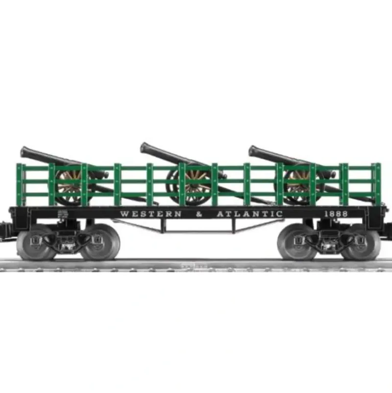 Trains*Lionel 6-39480 O Gauge Western & Atlantic Flatcar with Cannon Load #1888 - Model Train Junction: Quality Parts and Art Supplies