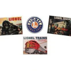 Trains*Lionel 6-22477 O Lionel Tin Sign Replica (Pack of 4) - Model Train Junction: Quality Parts and Art Supplies