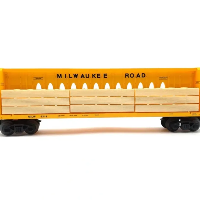 Trains*Lionel 2043053 O Milwaukee Road Standard Centerbeam Flatcar #6318 LN - Model Train Junction: Quality Parts and Art Supplies