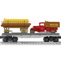 Trains*Lionel 6-22235 O Ringling Bros. Flatcar with Pole Wagon & SuperStreets Truck - Model Train Junction: Quality Parts and Art Supplies