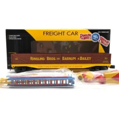 Trains*Lionel 6-22544 O Ringling Bros. Wood-Sided Gondola w/ Circus Equipment Load #16 - Model Train Junction: Quality Parts and Art Supplies