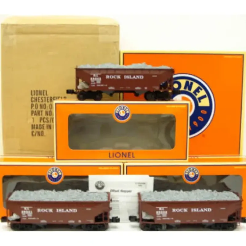 Trains*Lionel 6-11882 O Rock Island Offset Hopper Cars (Set of 3) - Model Train Junction: Quality Parts and Art Supplies