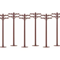 Trains*Lionel 6-22360 O Telephone Poles (Pack of 6) - Model Train Junction: Quality Parts and Art Supplies