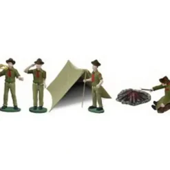 Trains*Lionel 6-37828 O Vintage Boy Scouts Hand-Painted Figures With Tent (Set of 4) - Model Train Junction: Quality Parts and Art Supplies