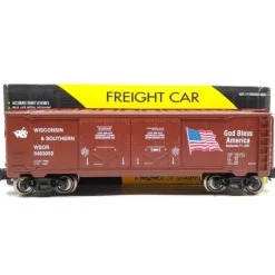 Trains*Lionel 6-22315 O Wisconsin & Southern God Bless America Double-Door Boxcar - Model Train Junction: Quality Parts and Art Supplies