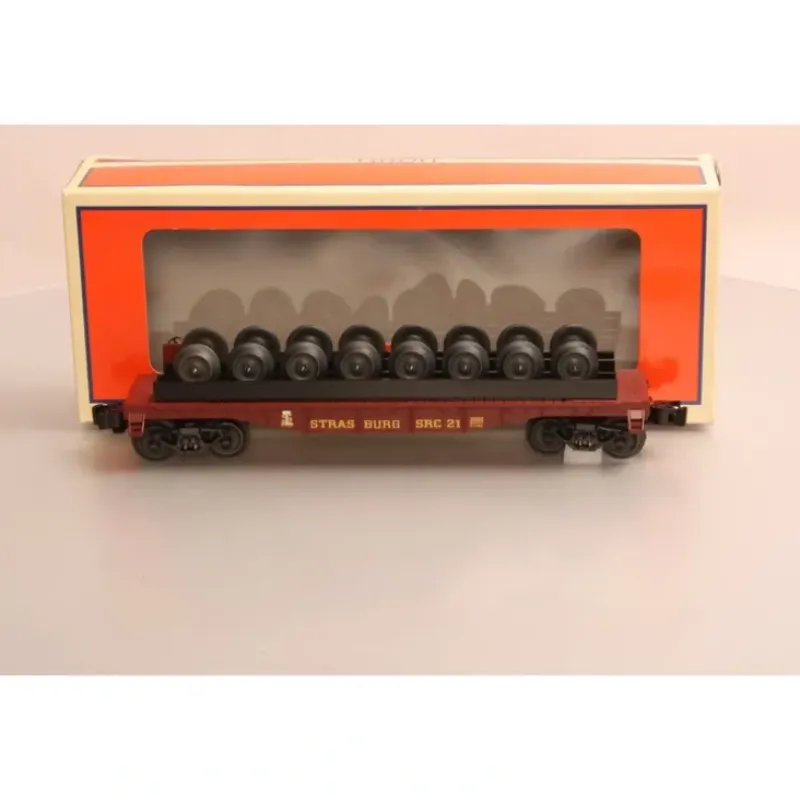 Trains*Lionel 6-26668 O-Gauge Strasburg Flatcar w/ Wheel Load #21 - Model Train Junction: Quality Parts and Art Supplies