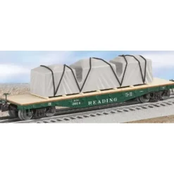 Trains*Lionel 6-27584 Reading 40' Flatcar with Covered Load - Model Train Junction: Quality Parts and Art Supplies