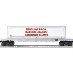 Trains|Lionel 6-21469 Ringling Bros Flatcar w/Container - Model Train Junction: Quality Parts and Art Supplies