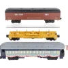 Trains*Lionel O Gauge MPC Passenger Cars & Operating Log Car [3] EX - Model Train Junction: Quality Parts and Art Supplies