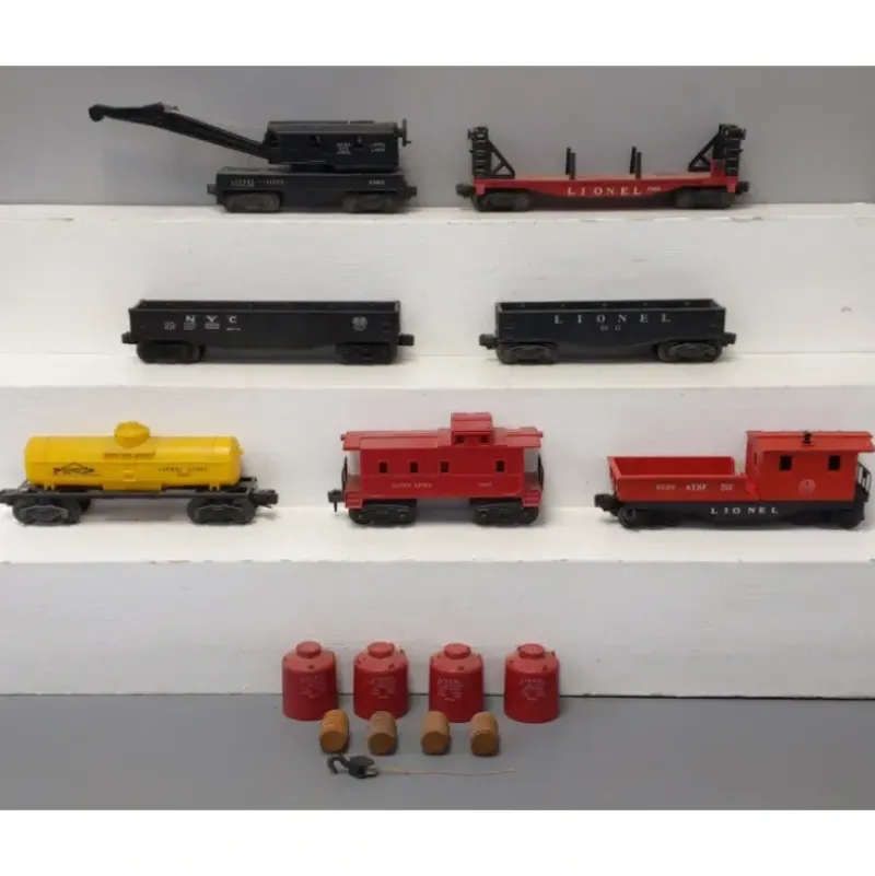 Trains*Lionel Vintage O Assorted Freight Cars: 1007, 6012, 6062, 6015, 6460, 6467 [7] VG - Model Train Junction: Quality Parts and Art Supplies
