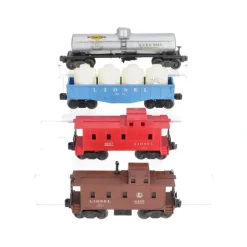 Trains*Lionel Vintage O Assorted Freight Cars: 6555, 6457, 6257, 6112 [4] VG - Model Train Junction: Quality Parts and Art Supplies