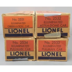 Trains*Lionel Vintage O Gauge Empty Passenger Car Boxes: 2531, 2532, 2533, 2534 [4]/Box - Model Train Junction: Quality Parts and Art Supplies
