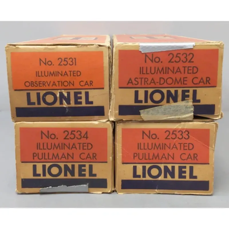 Trains*Lionel Vintage O Gauge Empty Passenger Car Boxes: 2531, 2532, 2533, 2534 [4]/Box - Model Train Junction: Quality Parts and Art Supplies