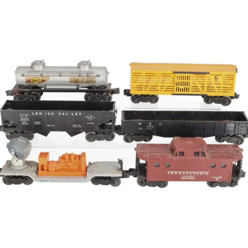 Trains*Lionel Vintage O Gauge Freight Cars: 2465, 6462, 6656, 6456, 6417, 3520 [6] VG - Model Train Junction: Quality Parts and Art Supplies