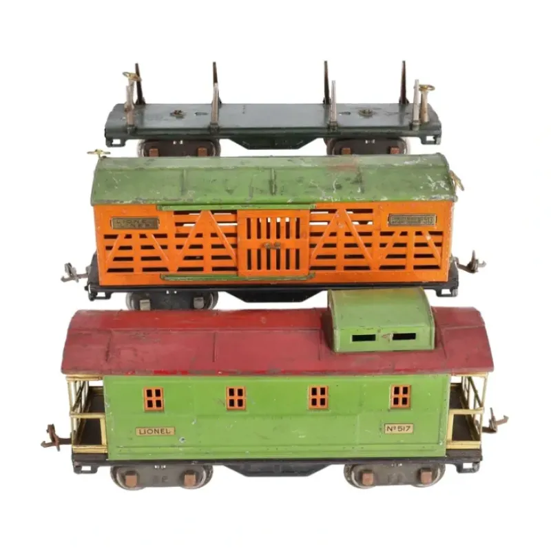 Trains*Lionel Vintage Standard Gauge Tinplate Freight Cars: 513, 511, 517 [3] - Model Train Junction: Quality Parts and Art Supplies