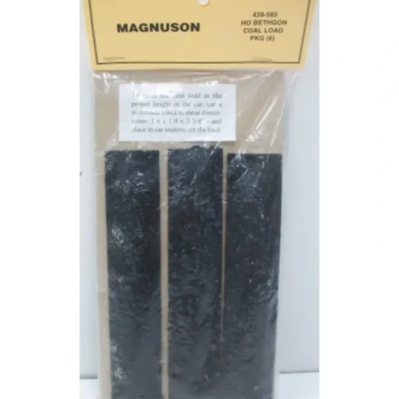 Trains*Magnuson Models 439-565 HO Bethgon Coal Load (Pack of 6) - Model Train Junction: Quality Parts and Art Supplies