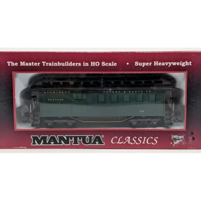 Trains*Mantua 716110 HO Scale AT&SF 1890 Wood Passenger Combine Car #205 - Model Train Junction: Quality Parts and Art Supplies