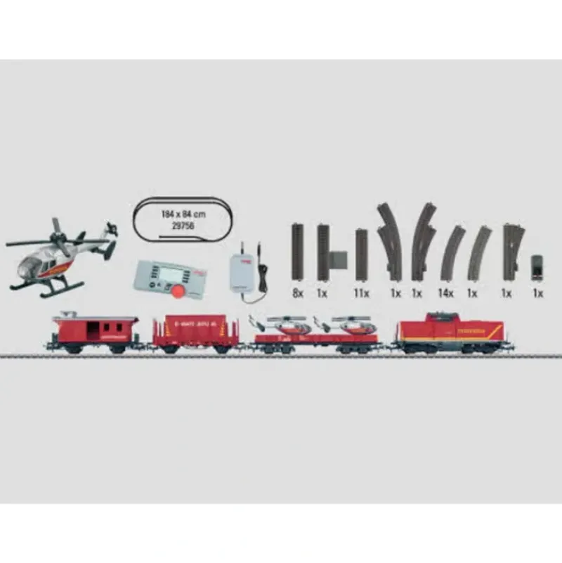 Trains*Marklin 29756 Fire Department HO Gauge Digtal Diesel Starter Train Set - Model Train Junction: Quality Parts and Art Supplies
