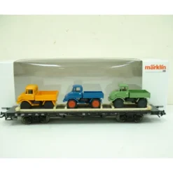 Trains*Marklin 46286 Flatcar with 3 Vehicles - Model Train Junction: Quality Parts and Art Supplies