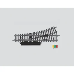 Trains*Marklin 2262 HO 6-5/8" 22 K Track Left Hand Remote Switch Turnout - Model Train Junction: Quality Parts and Art Supplies