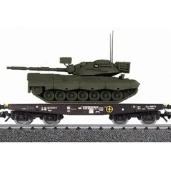Trains*Marklin 48723 HO Scale Deutsche Bahn Flat Car w/ Leopard Tank - Model Train Junction: Quality Parts and Art Supplies