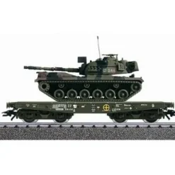 Trains*Marklin 48721 HO Scale Deutsche Bahn Flat Car w/ M-48G Tank - Model Train Junction: Quality Parts and Art Supplies