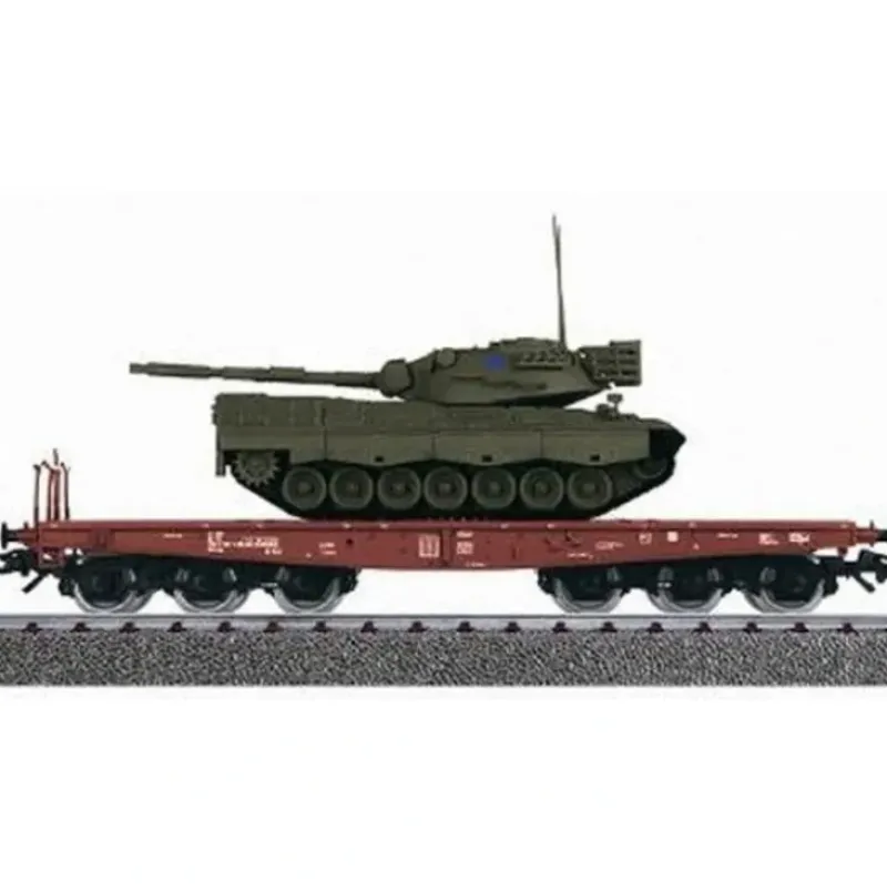 Trains*Marklin 48722 HO Scale Ferrovie Dello Stato Flat w/ Leopard Tank - Model Train Junction: Quality Parts and Art Supplies