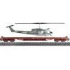 Trains*Marklin 47020 HO Scale Ferrovie Dello Stato Flatcar w/ Helicopter - Model Train Junction: Quality Parts and Art Supplies