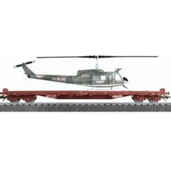 Trains*Marklin 47020 HO Scale Ferrovie Dello Stato Flatcar w/ Helicopter - Model Train Junction: Quality Parts and Art Supplies