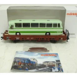 Trains*Marklin 46940 HO Scale Stake Car w/ Bus - Model Train Junction: Quality Parts and Art Supplies