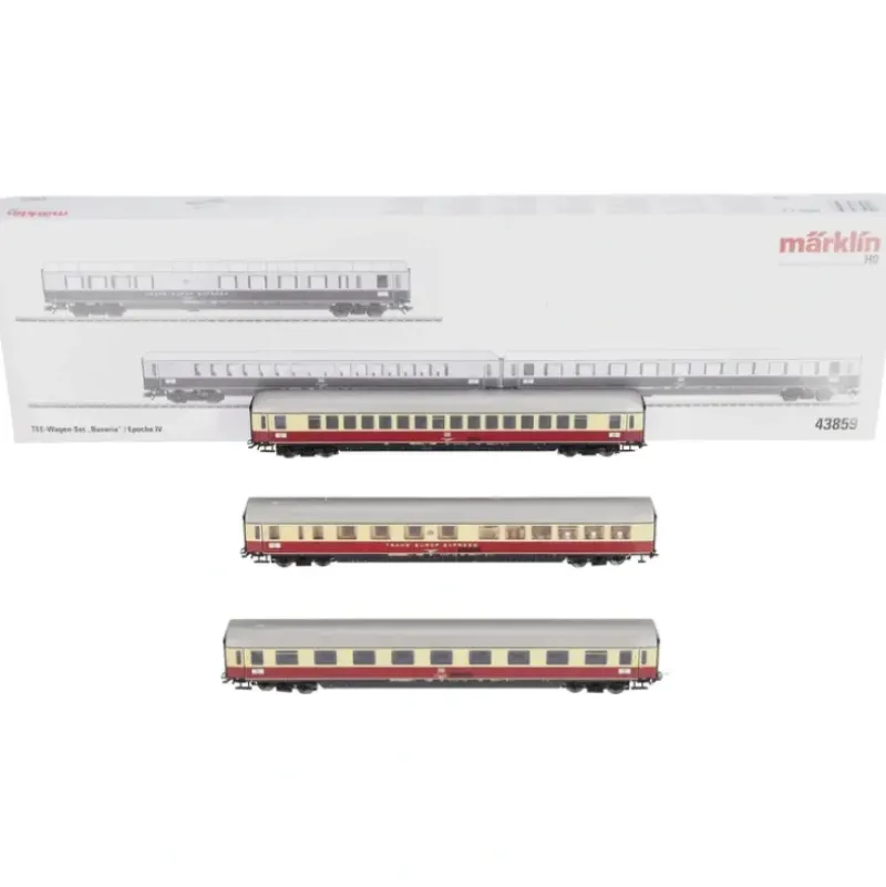 Trains*Marklin 43859 HO Scale TEE Bavaria Exp.3-Car Pass.Set - Model Train Junction: Quality Parts and Art Supplies