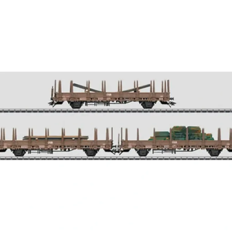 Trains*Marklin 46922 Stake Car Set with Ship Parts - Model Train Junction: Quality Parts and Art Supplies