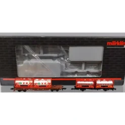 Trains*Marklin 82285 Z DB German Railroad AG Flat Car Set w/Tank Containers (Set of 2) - Model Train Junction: Quality Parts and Art Supplies