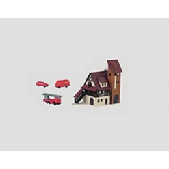 Trains*Marklin 89800 Z Fire Station Building Kit with Fire Department Vehicles - Model Train Junction: Quality Parts and Art Supplies