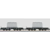 Trains*Marklin 82359 Z German Federal Railroad DB 705 Heavy-Duty Flat Car (Set of 2) - Model Train Junction: Quality Parts and Art Supplies