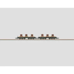 Trains*Marklin 82356 Z German Federal Railroad DB Heavy Duty Flat Car Set (Set of 2) - Model Train Junction: Quality Parts and Art Supplies