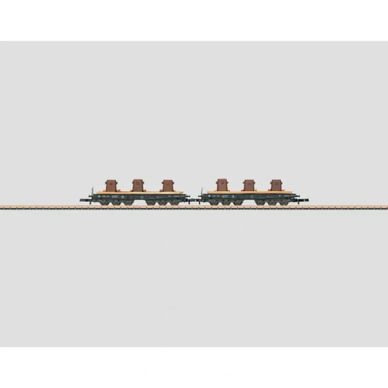 Trains*Marklin 82356 Z German Federal Railroad DB Heavy Duty Flat Car Set (Set of 2) - Model Train Junction: Quality Parts and Art Supplies