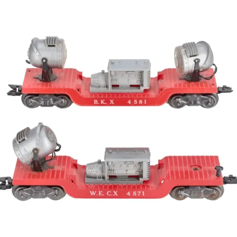 Trains*Marx Vintage O #4571 WECX & #4581 WECX Searchlight Cars [2] VG - Model Train Junction: Quality Parts and Art Supplies