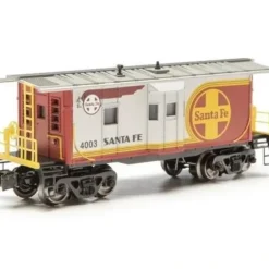 Trains*Menards 275-9111 O Gauge Santa Fe Bay Window Caboose with Lights #4835 LN/Box - Model Train Junction: Quality Parts and Art Supplies