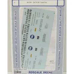 Trains*Microscale 48-255 O GATX 50' Tank Car Waterslide Decal Sheet - Model Train Junction: Quality Parts and Art Supplies