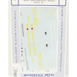 Trains*Microscale 48-201 O GWS 62' Bulkhead Flat Car Waterslide Decals Sheet - Model Train Junction: Quality Parts and Art Supplies