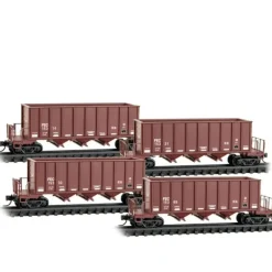Trains*Micro-Trains 98300228 N FEC RTR Ortner 3-Bay Rapid Discharge Hopper (Set of 4) - Model Train Junction: Quality Parts and Art Supplies
