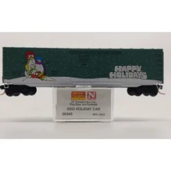 Trains*Micro-Trains 03800360 N Happy Holiday 50' Steel Plug Door Christmas Boxcar #2003 NIB - Model Train Junction: Quality Parts and Art Supplies