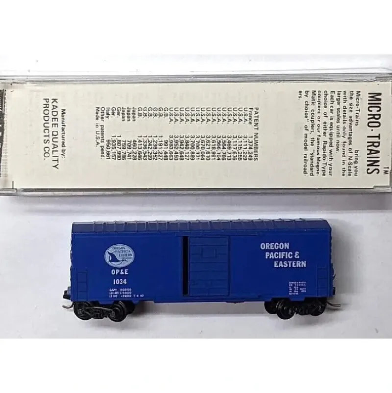 Trains*Micro-Trains 02400110 N OP&E 40' Standard Single Door Boxcar #1034 LN/Box - Model Train Junction: Quality Parts and Art Supplies