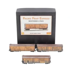 Trains*Micro-Trains 99305580 N Scale Pacific Fruit Express Weathered Boxcars (Set of 3) LN/Box - Model Train Junction: Quality Parts and Art Supplies