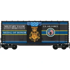 Micro-Trains, N Scale, 101 00 761, 40' Hy-Cube Box Car With Single Door, Military Valor Award US Air Force Medal Of Honor - Model Train Junction: Quality Parts and Art Supplies Discount